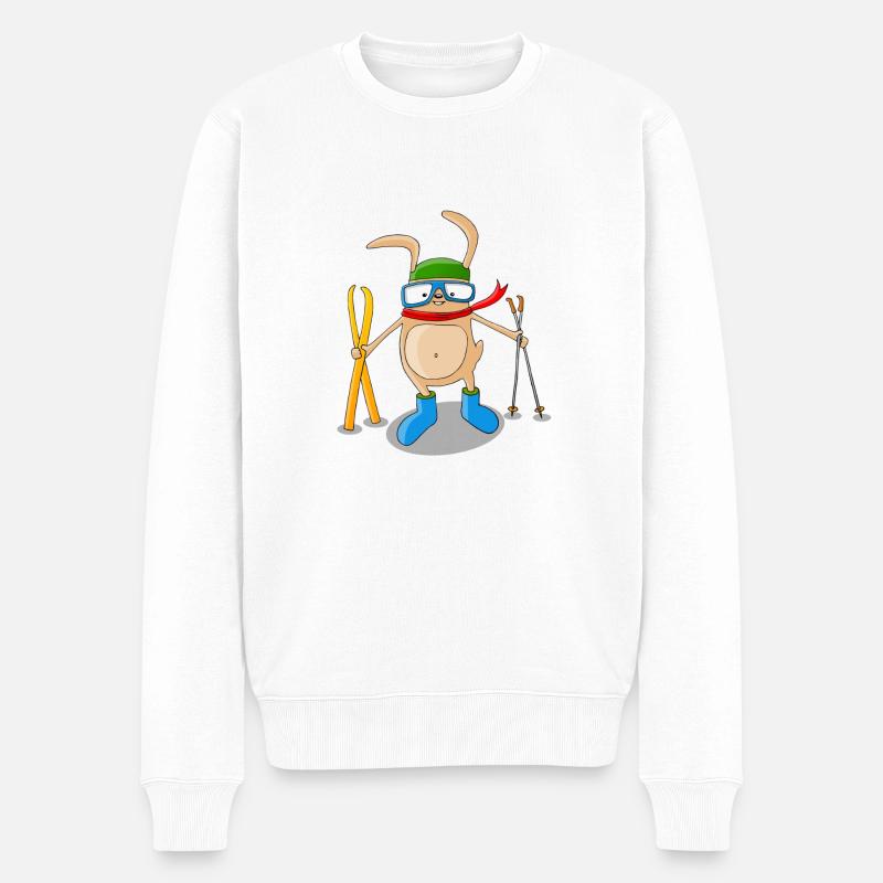Ski Bunny - Skihase - Pull Premium bio Homme - blanc