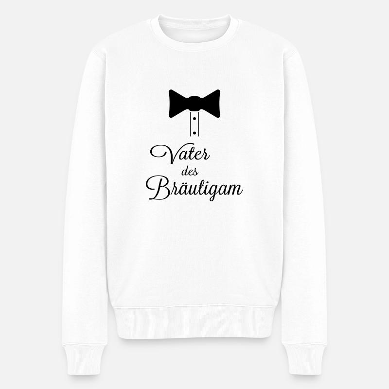 vater des bräutigam - Männer Premium Bio Pullover - Weiß