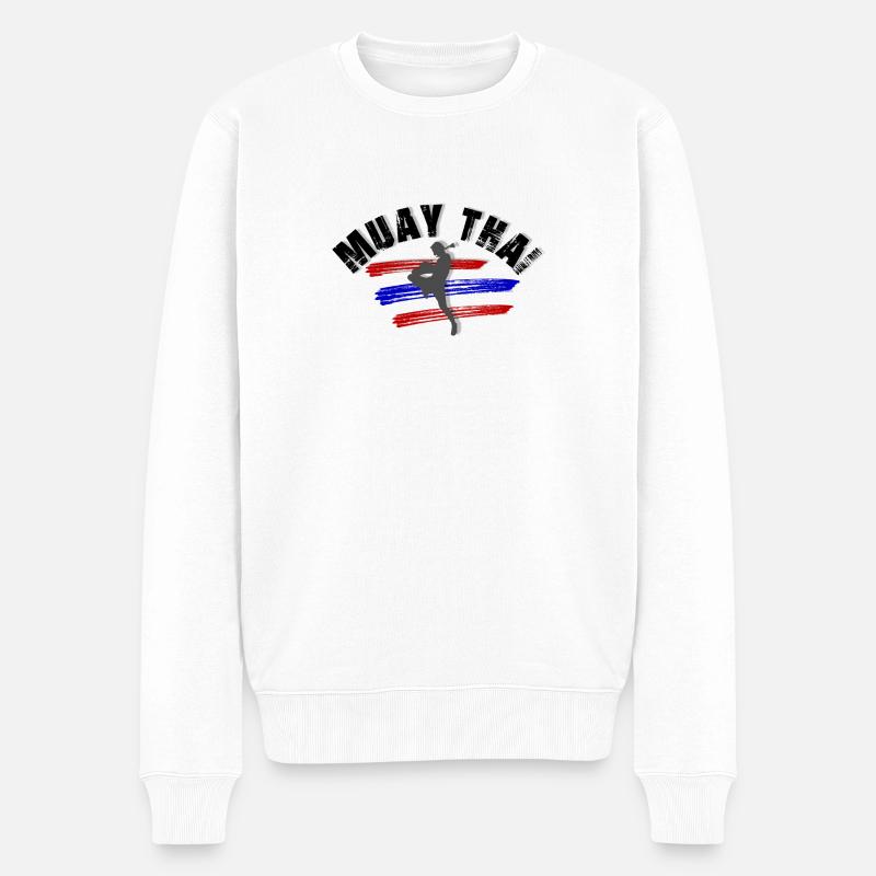 MUAY THAI - Männer Premium Bio Pullover - Weiß