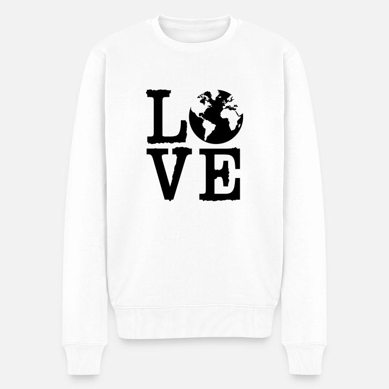 La terre d'amour - Pull Premium bio Homme - blanc