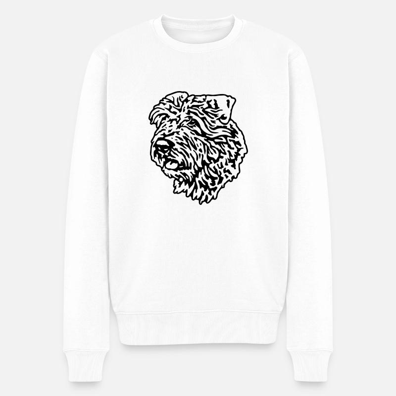 604s Bouvier - Männer Premium Bio Pullover - Weiß
