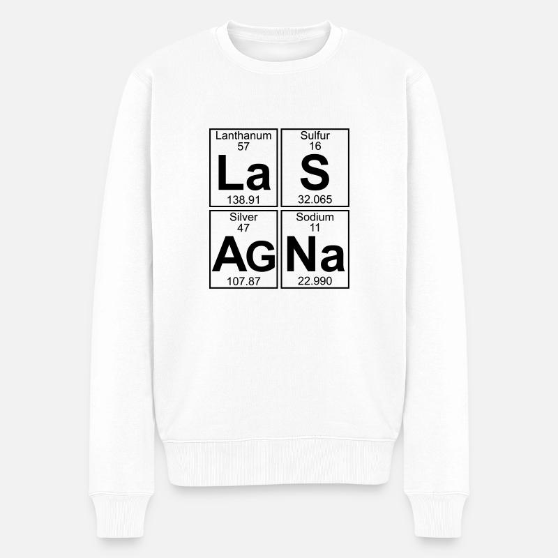 La-S-Ag-Na (lasagna) - Full - Männer Premium Bio Pullover - Weiß