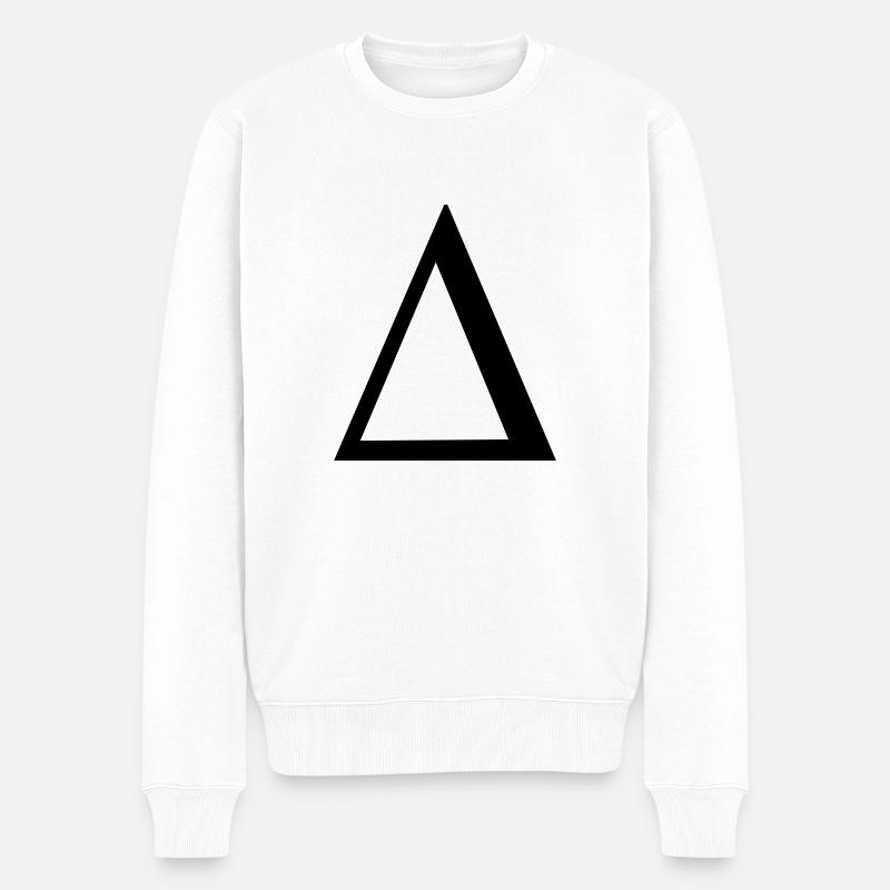 Delta - Männer Premium Bio Pullover - Weiß