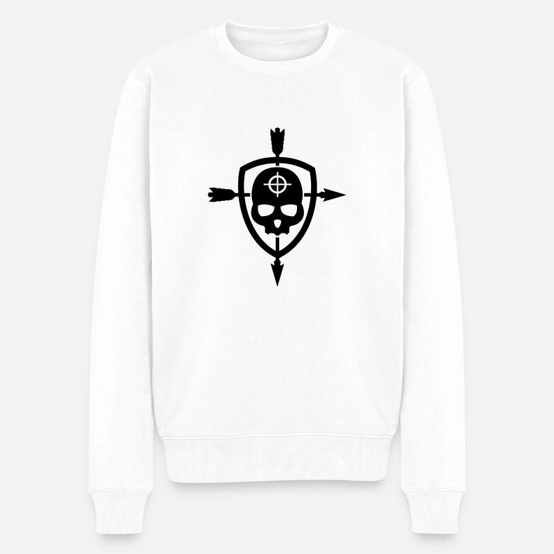 Chasseur (arc) Blason - Pull Premium bio Homme - blanc