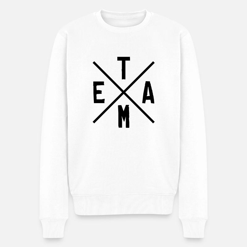team stylisch - Männer Premium Bio Pullover - Weiß