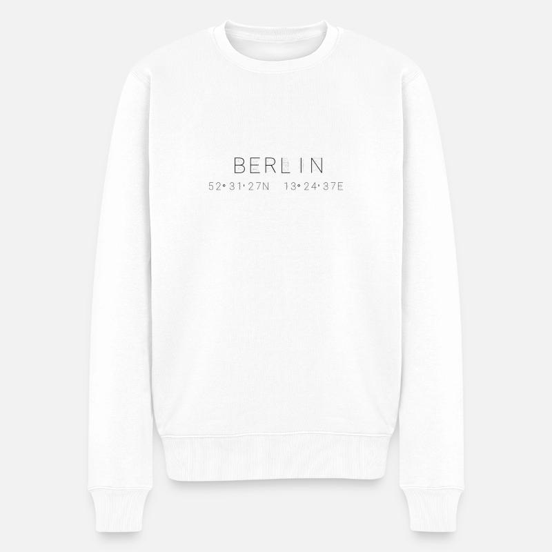 Coordonnées Berlin - Pull Premium bio Homme - blanc