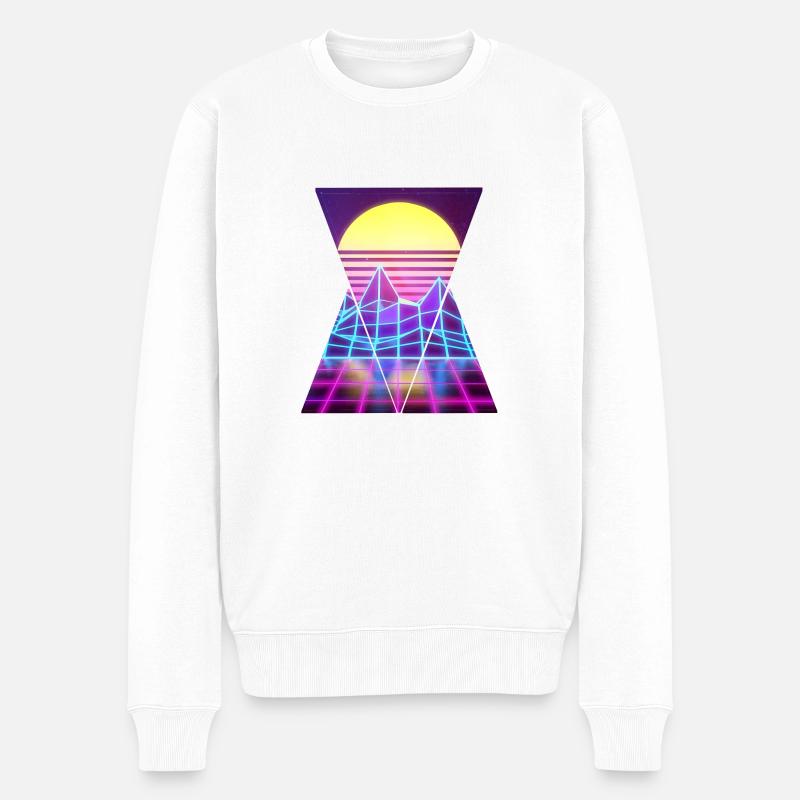 Années 80 rétro - Pull Premium bio Homme - blanc