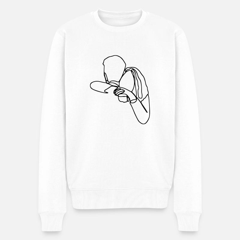 Idée cadeau Couple Hug - Pull Premium bio Homme - blanc