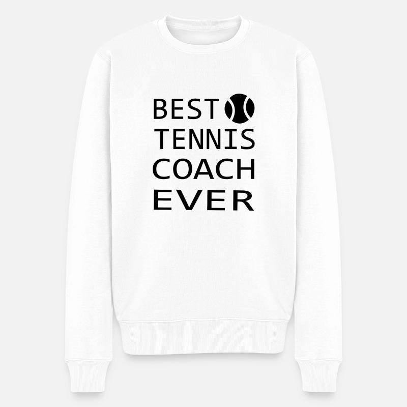 Tennis - Männer Premium Bio Pullover - Weiß