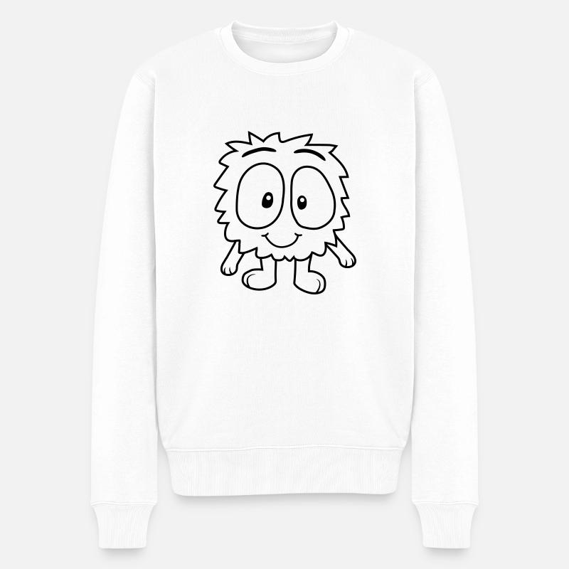 Design Süßes Monster - Männer Premium Bio Pullover - Weiß