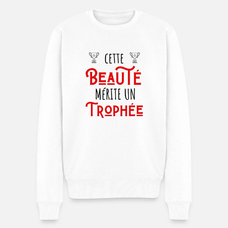 cette beauté mérite un trophée - Pull Premium bio Homme - blanc