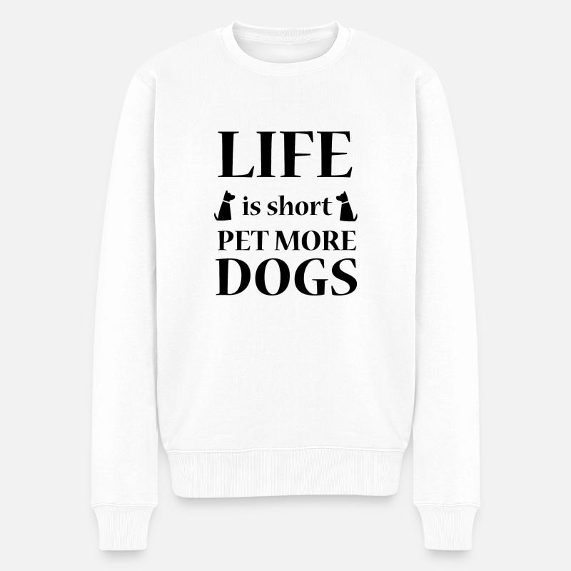 Chien Hund - Pull Premium bio Homme - blanc