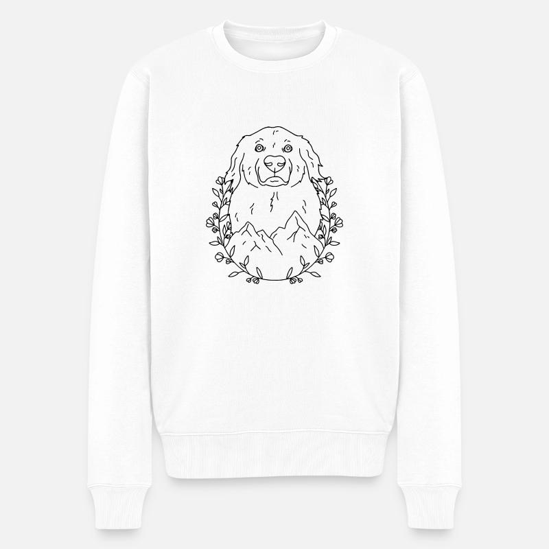 chien - Pull Premium bio Homme - blanc