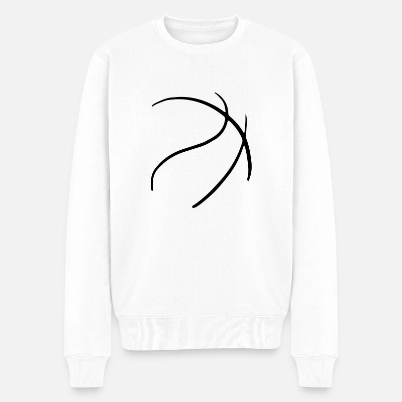 Basket-ball 12 - Pull Premium bio Homme - blanc