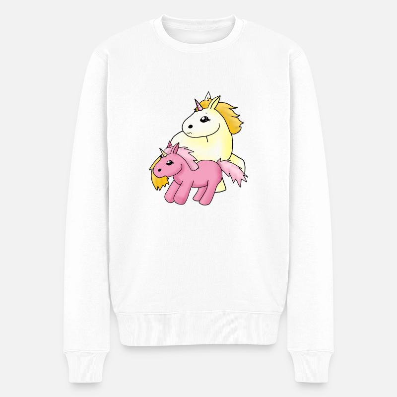 Licorne effrontée - Pull Premium bio Homme - blanc