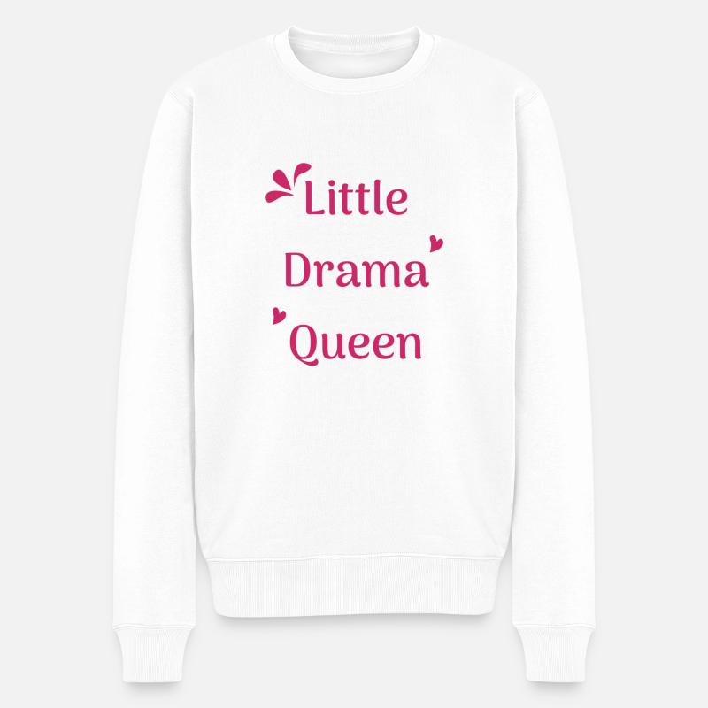 Little Drama Queen - Männer Premium Bio Pullover - Weiß