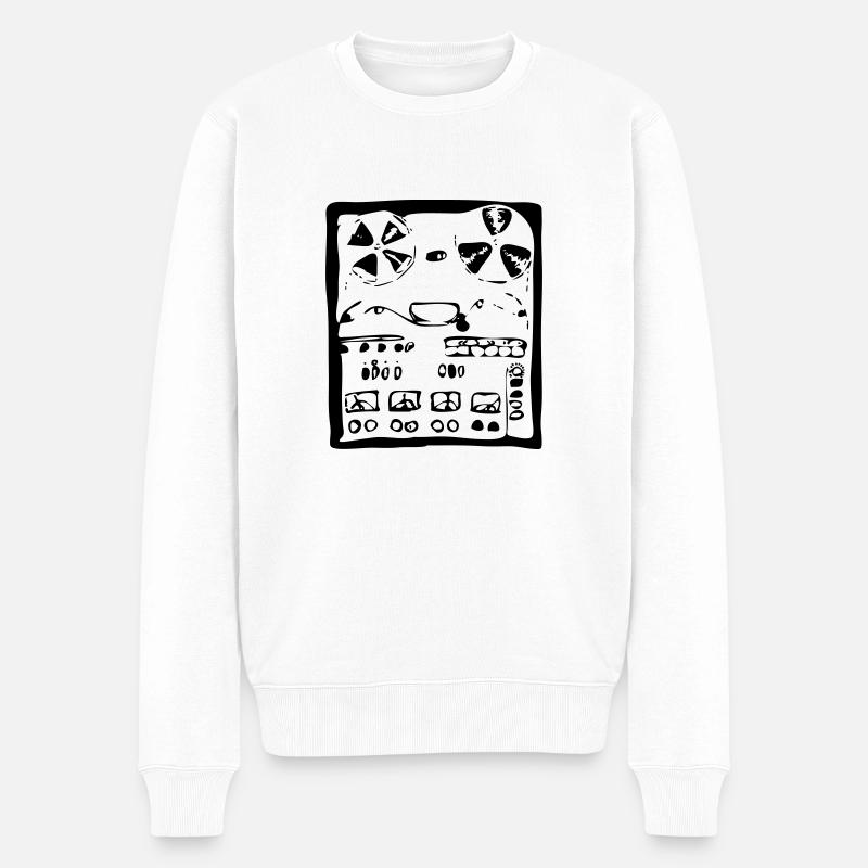 Tonband - Männer Premium Bio Pullover - Weiß