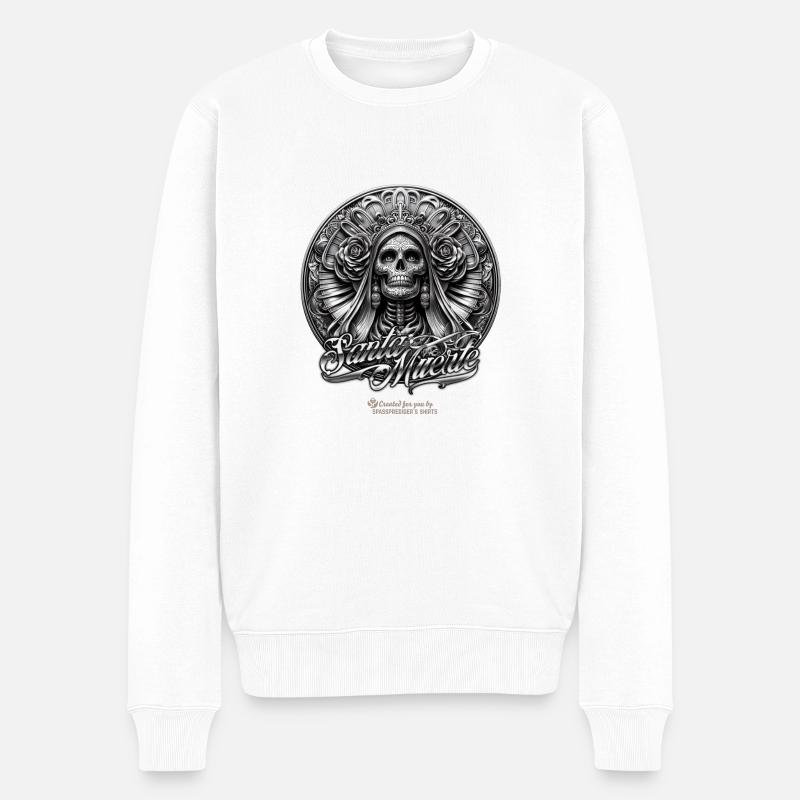 Conception de t-shirt Santa Muerte - Pull Premium bio Homme - blanc