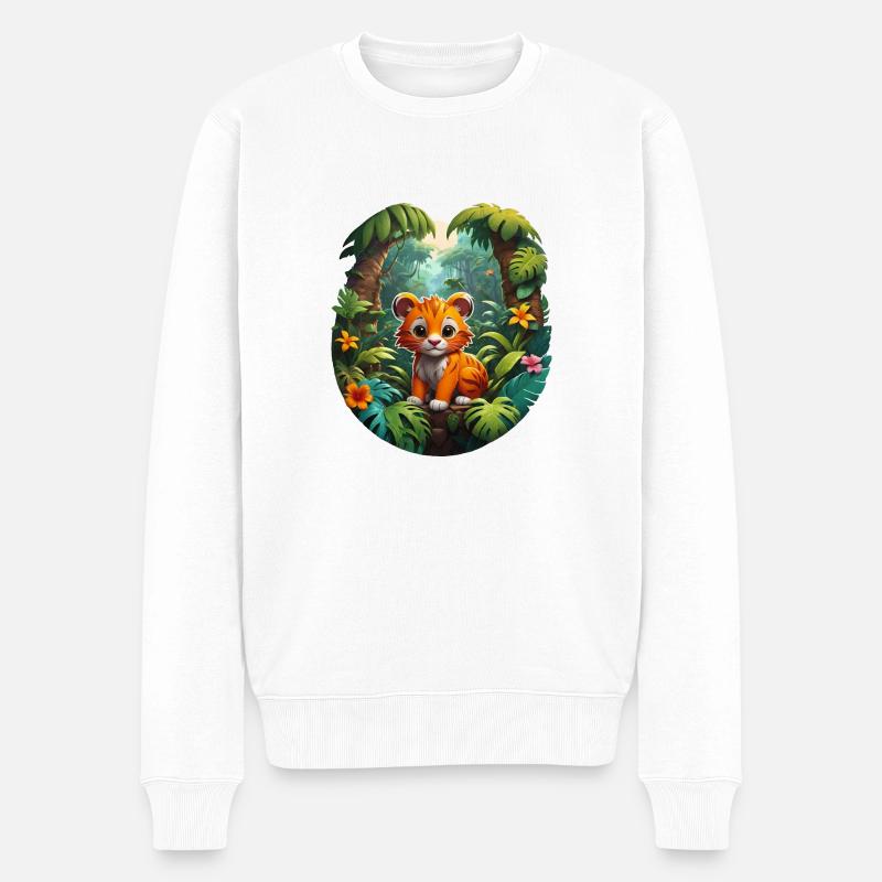 Summer Feeling - Männer Premium Bio Pullover - Weiß