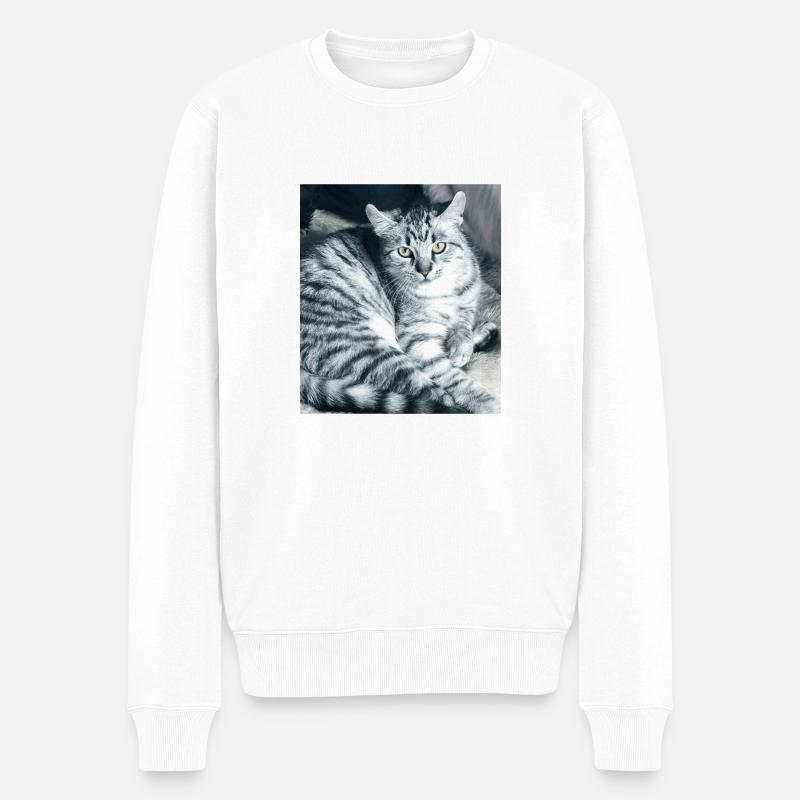 My sweet Cat - Männer Premium Bio Pullover - Weiß