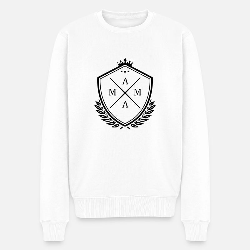 mama wappen - Männer Premium Bio Pullover - Weiß