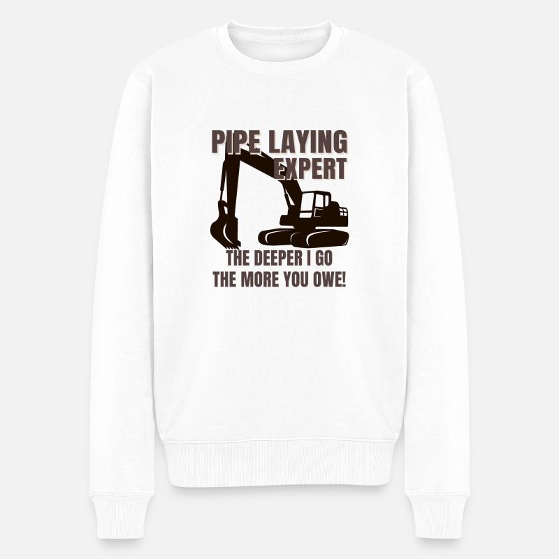 Pipe Layer Expert - Safety - Pull Premium bio Homme - blanc
