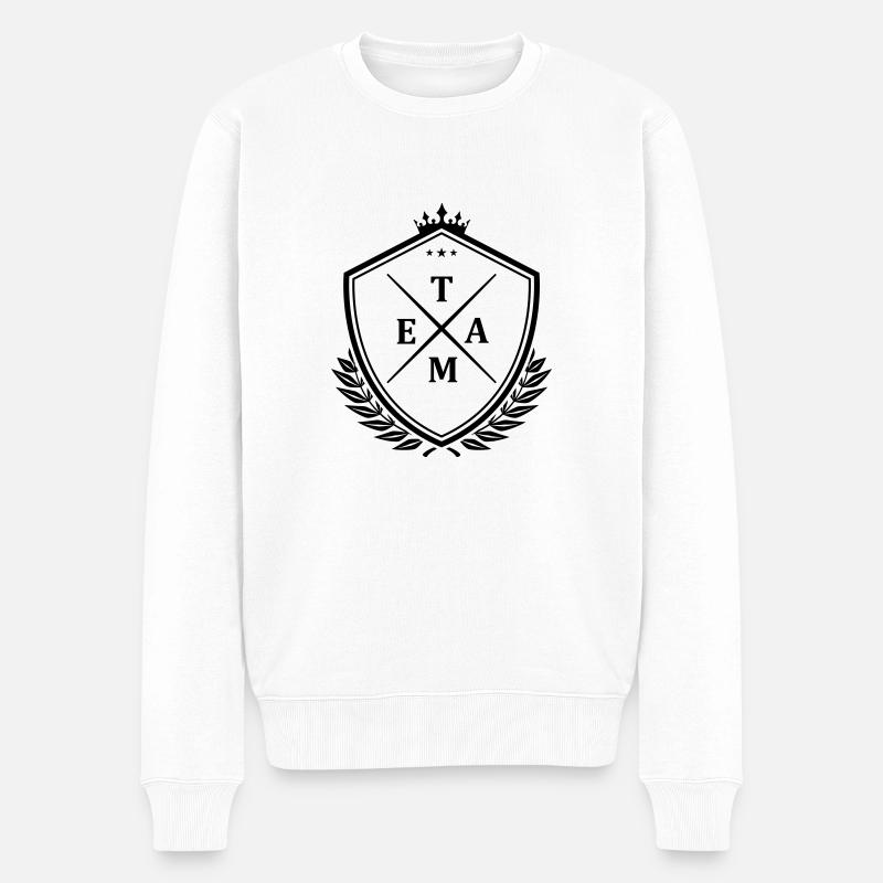 team wappen - Männer Premium Bio Pullover - Weiß