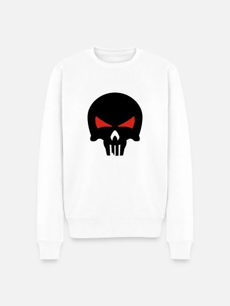 bone head - Männer Premium Bio Pullover - Weiß