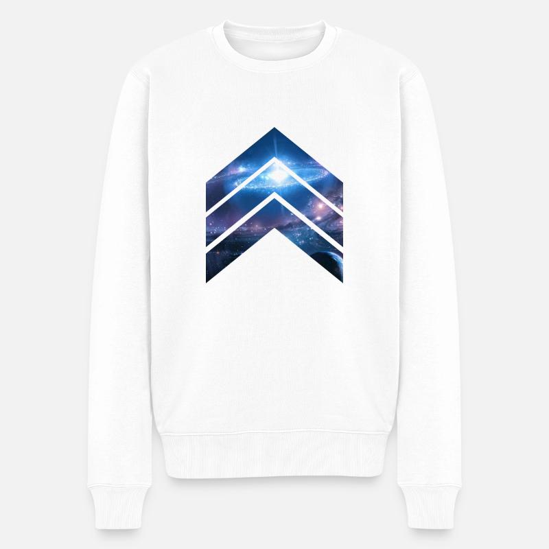 Milkyway Galaxy - Männer Premium Bio Pullover - Weiß