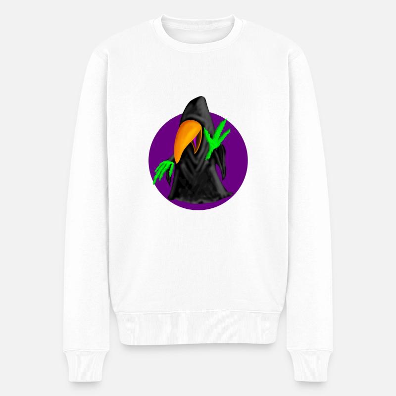 Dark Sittich ( Logo ) - Männer Premium Bio Pullover - Weiß