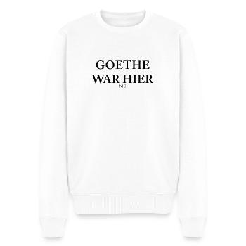 GOETHE WAR HIER nie - Männer Premium Bio Pullover - Weiß - Vorne - Thijin (182cm)