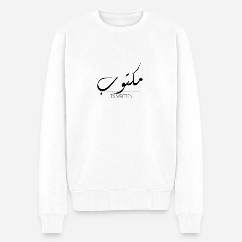 It is written. - Männer Premium Bio Pullover - Weiß