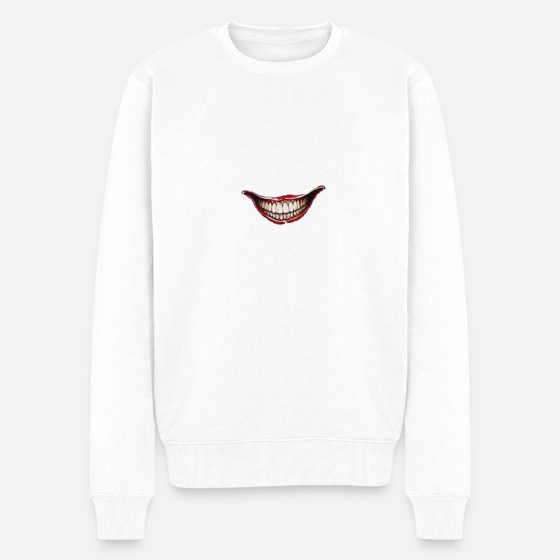 joker Black RED Edition - Pull Premium bio Homme - blanc