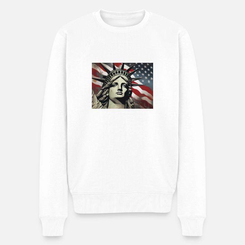 Statue de la Liberté - Pull Premium bio Homme - blanc