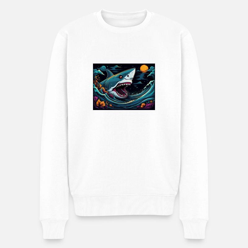 REQUIN - Pull Premium bio Homme - blanc