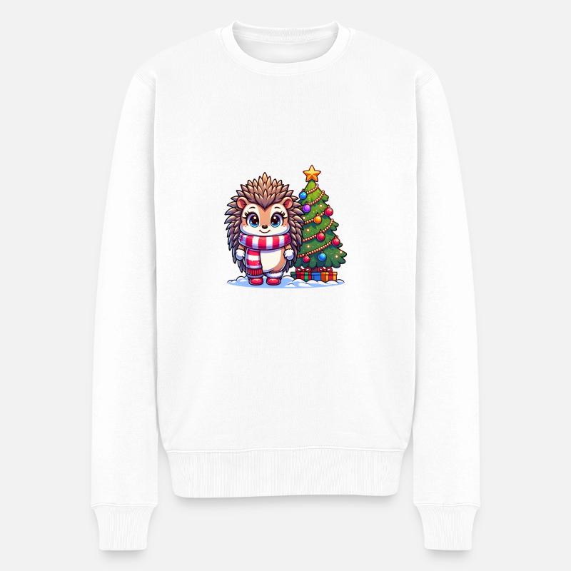 Noël hérisson - Pull Premium bio Homme - blanc