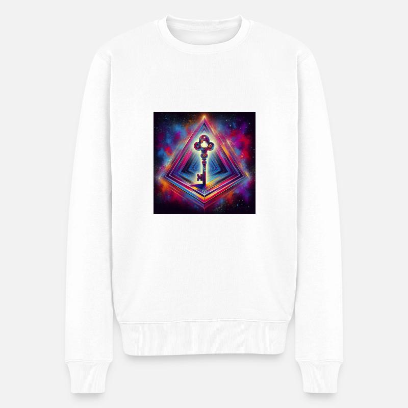 Der verlorene Schlüssel - Männer Premium Bio Pullover - Weiß