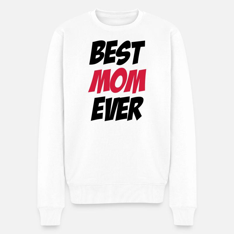 Best Mom Ever - Männer Premium Bio Pullover - Weiß