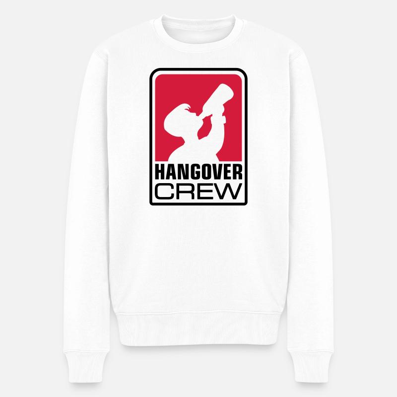 hangover crew logo - Männer Premium Bio Pullover - Weiß