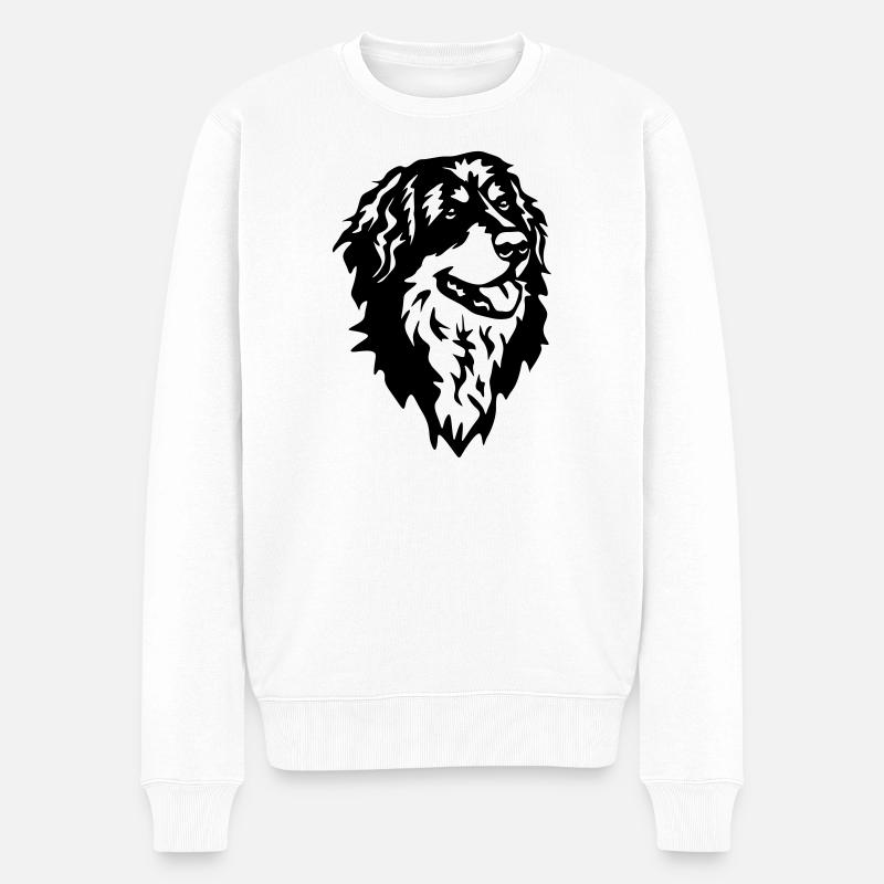 Tête de Hovawart - Pull Premium bio Homme - blanc