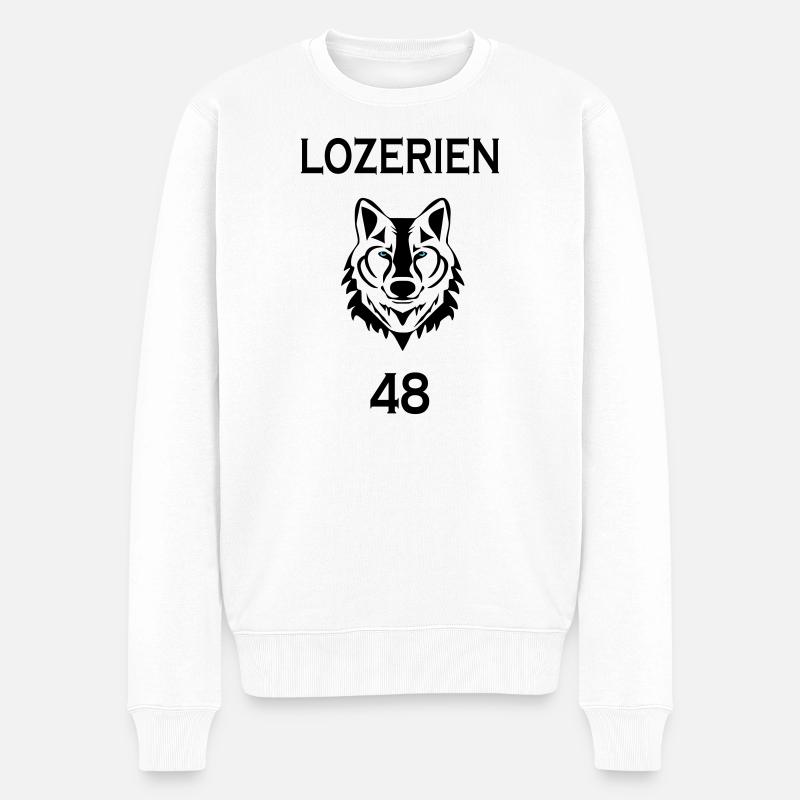 Lozerian - Männer Premium Bio Pullover - Weiß