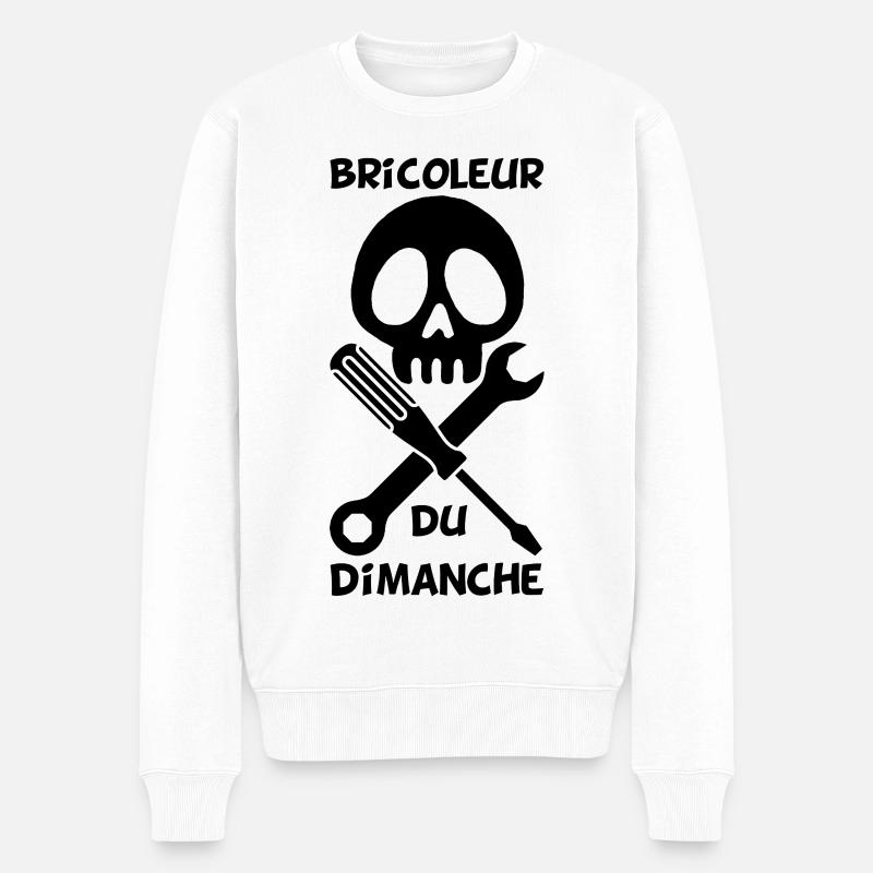 Bricoleur du dimanche (noir) - Pull Premium bio Homme - blanc