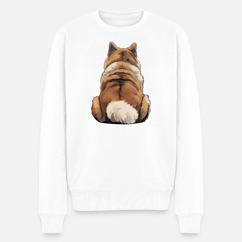 Akita - Männer Premium Bio Pullover - Weiß