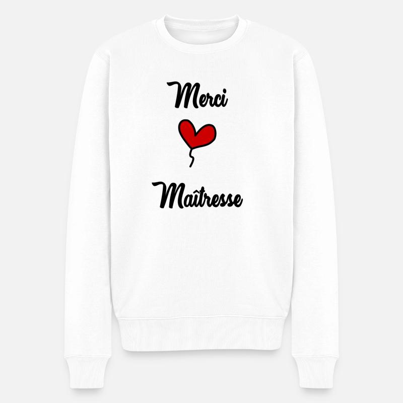 MERCI. MAÎTRESSE - Pull Premium bio Homme - blanc
