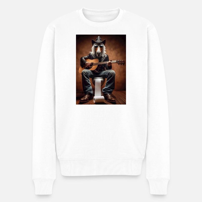 Toiletten für Prominente - Männer Premium Bio Pullover - Weiß