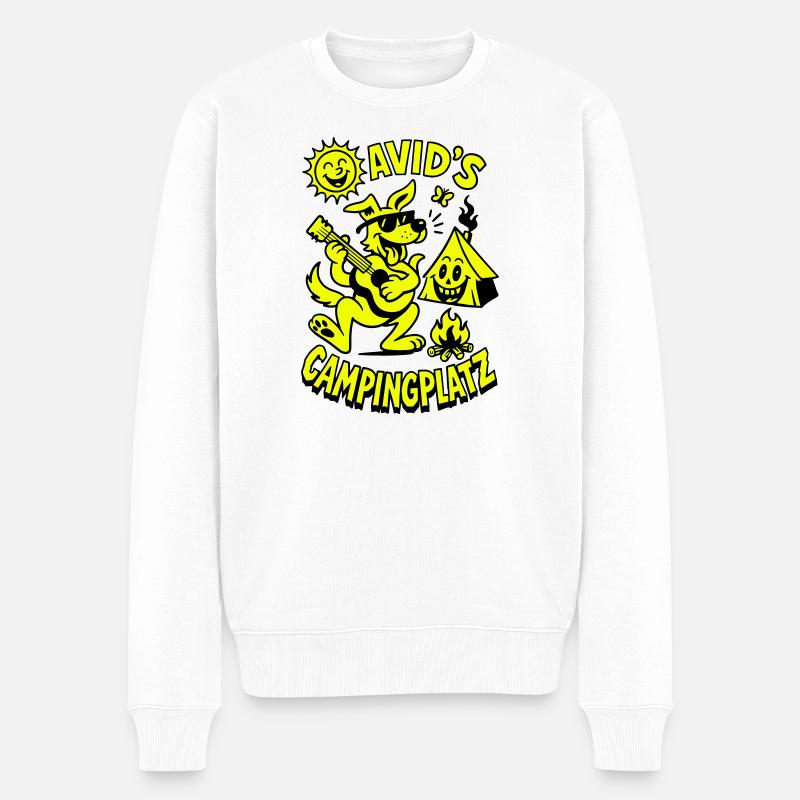 Le camping de David - Pull Premium bio Homme - blanc