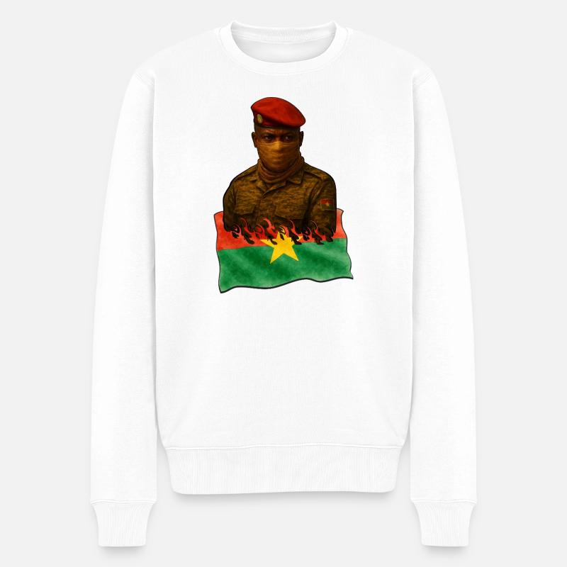 Burkina Faso Echos | 2025 Kunstwerke - Männer Premium Bio Pullover - Weiß