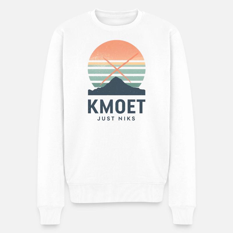 Kmoet just nothing, Antwerpener Dialekt Shirts - Männer Premium Bio Pullover - Weiß