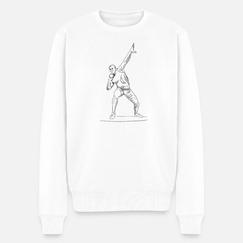 Lancer du poids - Pull Premium bio Homme - blanc