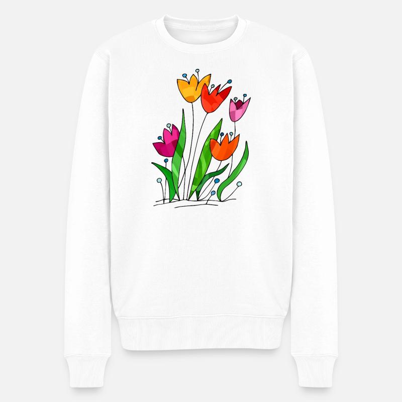 Fleur - Pull Premium bio Homme - blanc